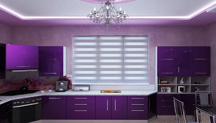 кухни с фиолетовым цветом фото